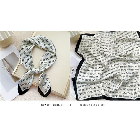 Jual SYAL KOREA SCARF PATTERN NECK SCARF HIJAB SCARF SIZE 70 X