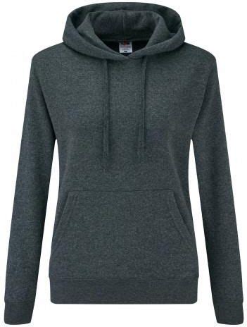 Bluza Damska Z Kapturem Hooded Sweat Fruit Of The Loom Dark Heather