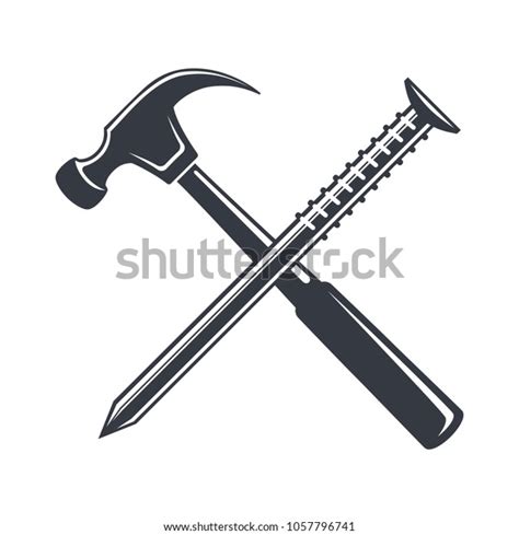 Vintage Hammer Nail Icon Joiners Tools Stock Vector (Royalty Free) 1057796741 | Shutterstock