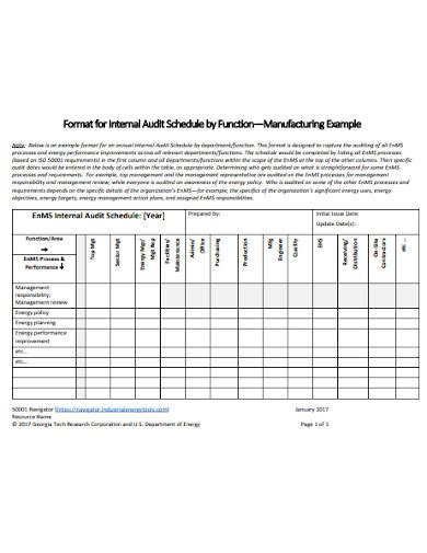 11+ Audit Schedule Templates in PDF | Word | Google Docs | Pages