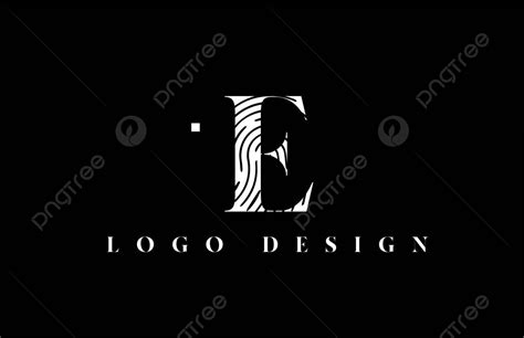 Logotipo Preto E Branco Da Letra E Para Identidade Comercial Vetor Png