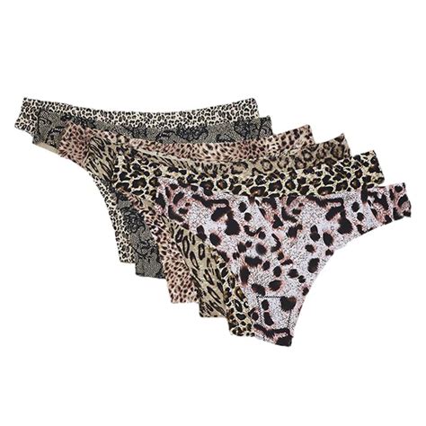 Lnrrabc High Quality 6colors Women Sexy Leopard Print Panties Seamless