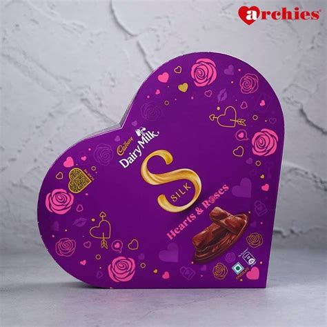 Cadbury Dairy Milk Silk Heart And Roses Chocolate T Box Archies Online