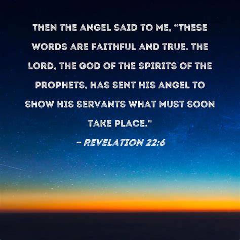 Revelation Then The Angel Said To Me These Words Are Faithful