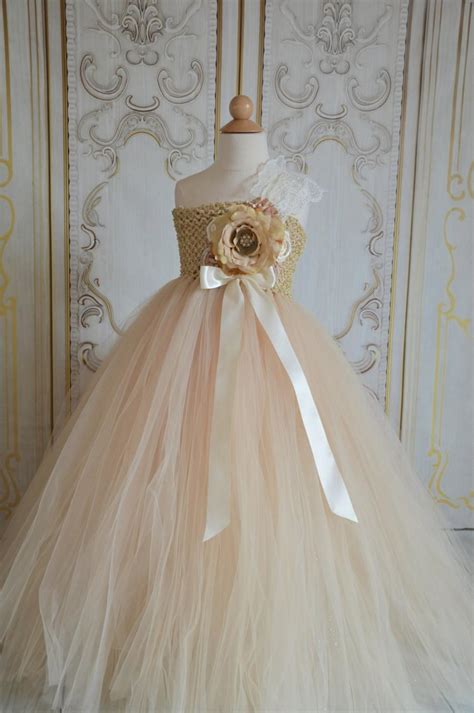 Dress Vintage Champagne Flower Girl Tutu Dress 2422139 Weddbook