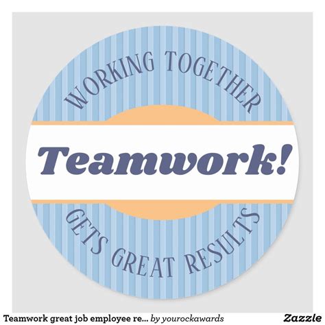 Teamwork Great Job Employee Recognition Stickers Zazzle In 2020