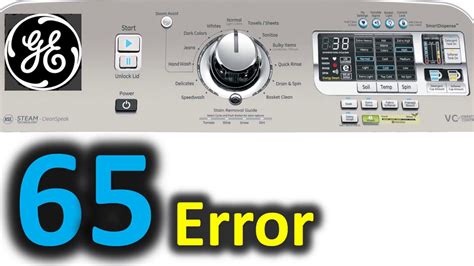 65 Error Code Solved Ge Top Load Washer Washing Machine Youtube