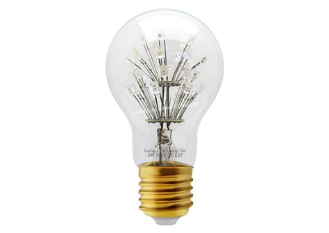 2w Vintage Led A60 Light Bulb E27 Clear Glass Tree Filament