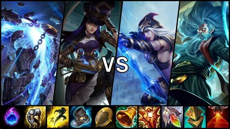 제라스 케이틀린 vs 애쉬 질리언 Xerath Caitlyn vs Ashe Zilean YouTube