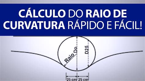 Cálculo de RAIO DE CURVATURA rápido e fácil YouTube