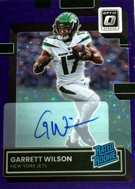 Garrett Wilson Optic Rated Rookie Autographs Purple Stars