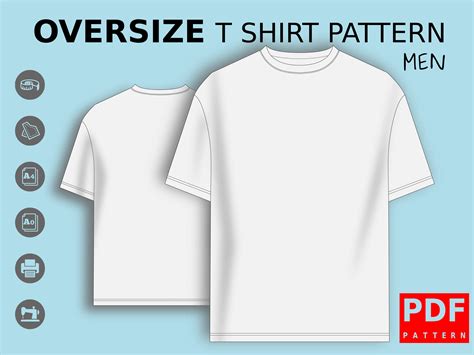 Pdf Oversize T Shirt Sewing Pattern For Men Xs Xxl Etsy