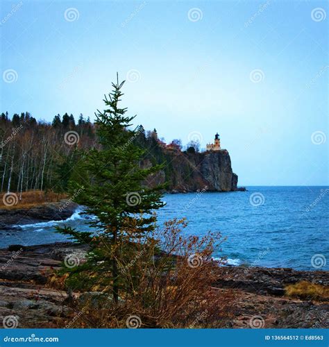 Split Rock Lighthouse On Lake Superior North Shore Near Duluth