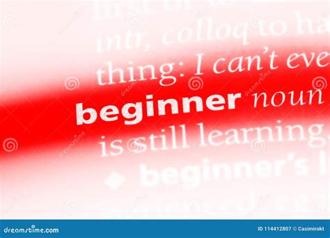 beginner stock image image  text definition concept