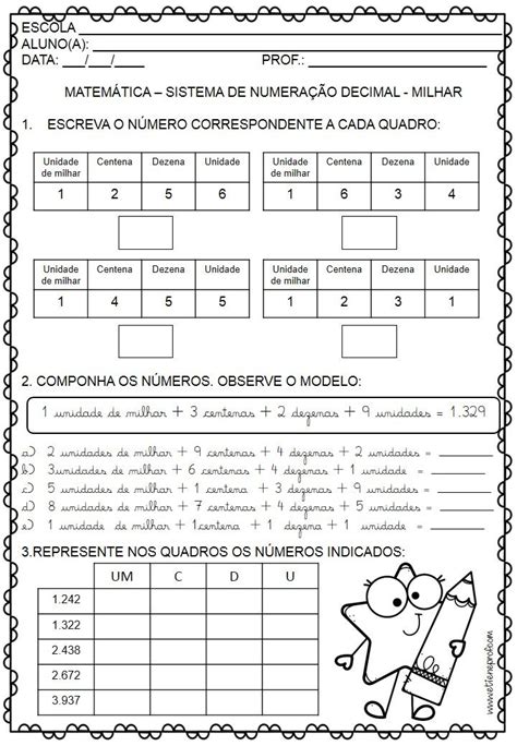 Sistema De Numera O Decimal Professora Etiene Ideias Pedag Gicas