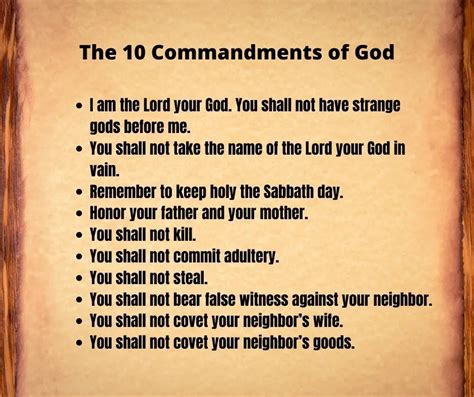 The 10 Commandments Of God Decalogue Bible Verse Of The Day