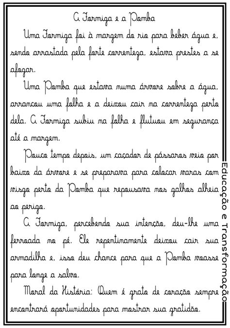 Caderno De Leitura Textos Letra Cursiva Artofit