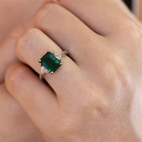 Green Stone Engagement Rings