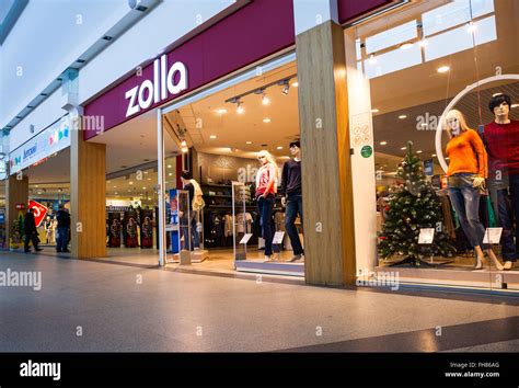 Showcase of Zolla Store in family shopping centre MEGA Stock Photo - Alamy