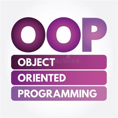 Acr Nimo De Programaci N Orientada A Objetos Oop Stock De Ilustraci N