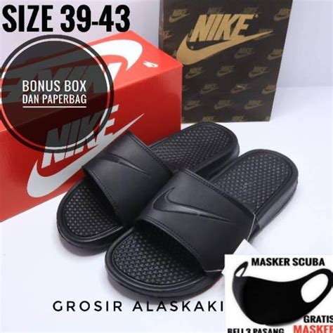 Jual Sandal Slide Pria Slip Nike Benassi Flop Flip Swoosh Originan