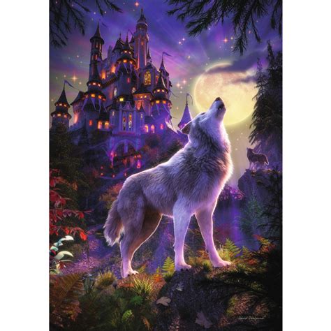 Puzzle Pi Ces Phosphorescent Color Star Line Loup Au Clair De