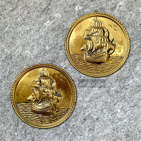 Embossed Brass Sailing Ship Wall Plates Made In England Set Of 2 Etsy