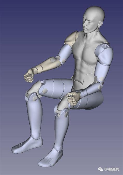 【非标数模】坐着开车姿势的人体模型3d图纸 Step格式 Solidworks 仿真秀干货文章