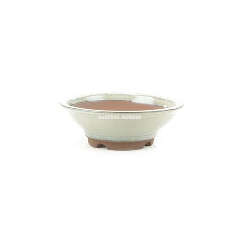 Round Bonsai Pot X Cm Cream Japanese Pot Mistral Bonsai