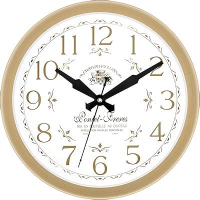 Horloge Murale Ronde Vintage En Bois De Cm Silencieuse Et Sans