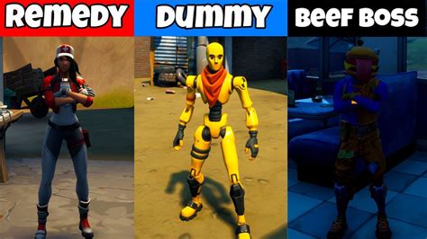 Talk With Beef Boss Remedy And Dummy Locations Fortnite Jungle Hunter Quests Youtube