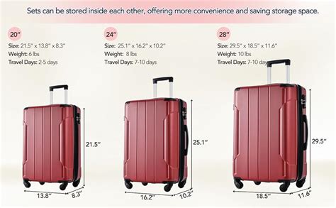 Amazon Merax Inch Checked Medium Luggage With Wheels Aluminum