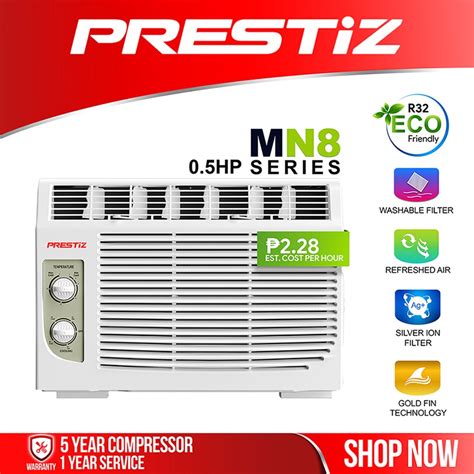 Prestiz CW 05BMN8 0 5 HP Inverter Grade Window Type Air Conditioner R32