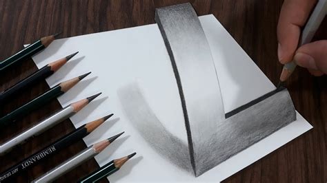 Desenhos 3d 🔴 Desenhando A Letra L Em 3d Youtube