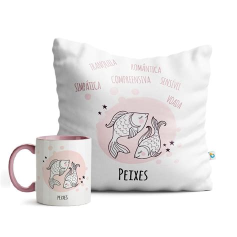 Kit Caneca E Almofada Signo Peixes Shopee Brasil