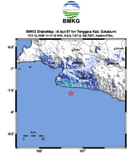 Sukabumi Diguncang Gempa Berkekuatan M 3 8 BMKG Jelaskan Gempa Tidak