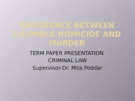 Pptx Difference Between Culpable Homicide And Murder Dokumentips