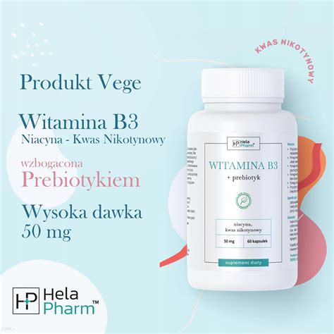 Hela Pharm Witamina B3 Niacyna Kwas Nikotynowy 50Mg 60kaps Opinie I