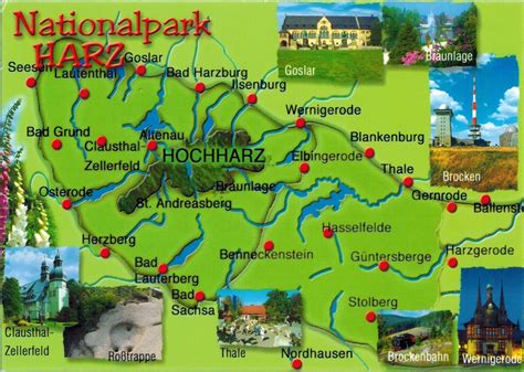 Map Cards Hunting 0209 Germany The Harz National Park