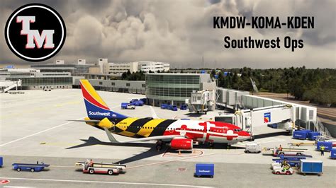 MSFS LIVE PMDG 737 700 KMDW KOMA KDEN Real World WN Ops VATSIM