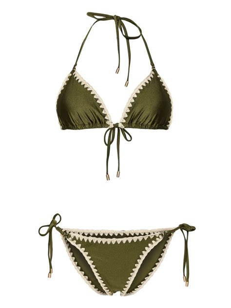 ZIMMERMANN Junie Crochet Edge Bikini Set Farfetch