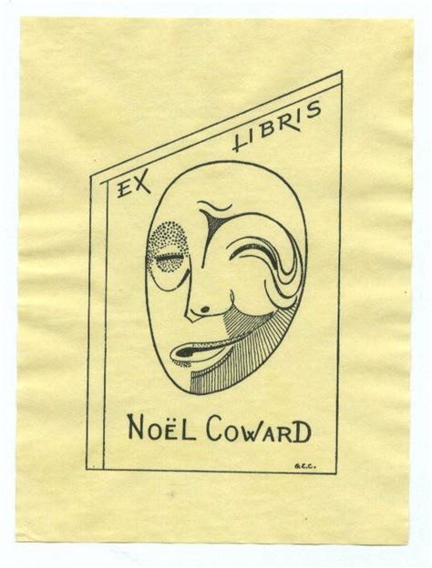 An Old Book With The Title Ex Libris Noel Coward