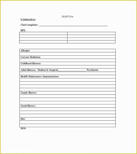 Mental Health Progress Note Template Parahyena