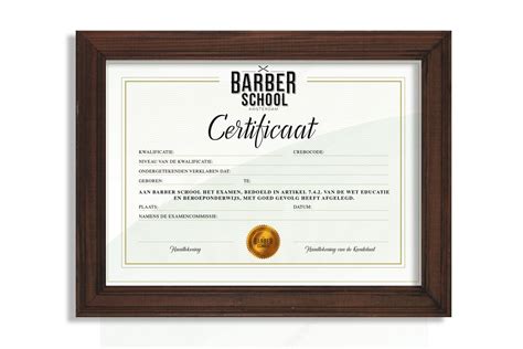 Barber Certificate Template