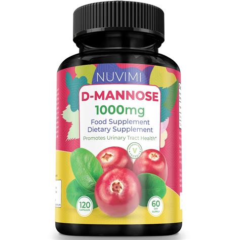 Nuvimi D Mannose 1000 Mg Natural Dietary Health Supplement For Uti