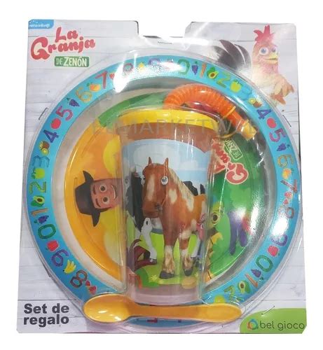 Set De Regalo Vaso Sport Plato Cuchara La Granja De Zenon En Venta