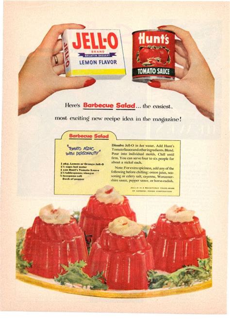 S Hunts Tomato Paste And Jello Vintage Magazine Ad Kitchen Etsy