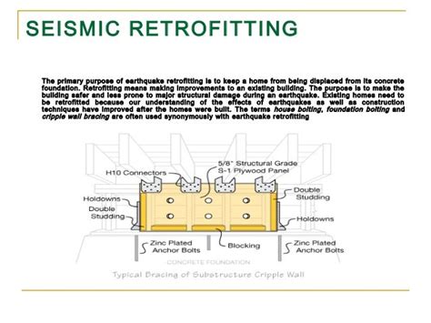 METHODS OF RETROFITTING EARTHQUAKE DAMAGES