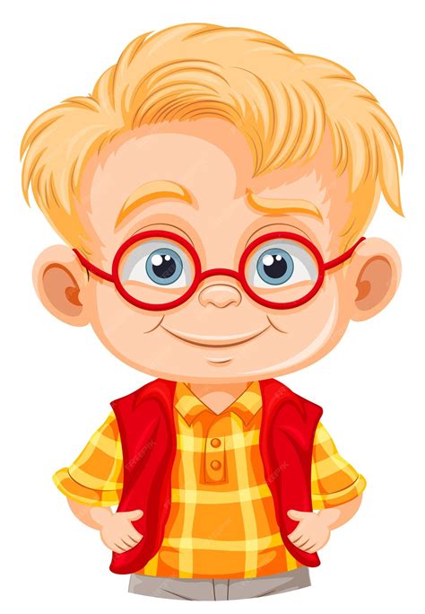 Premium Vector Cute Nerdy Boy Cartoon Character