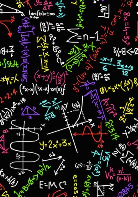 Cute Funky Colourful Mathematics Maths Equations Formulas Etsy